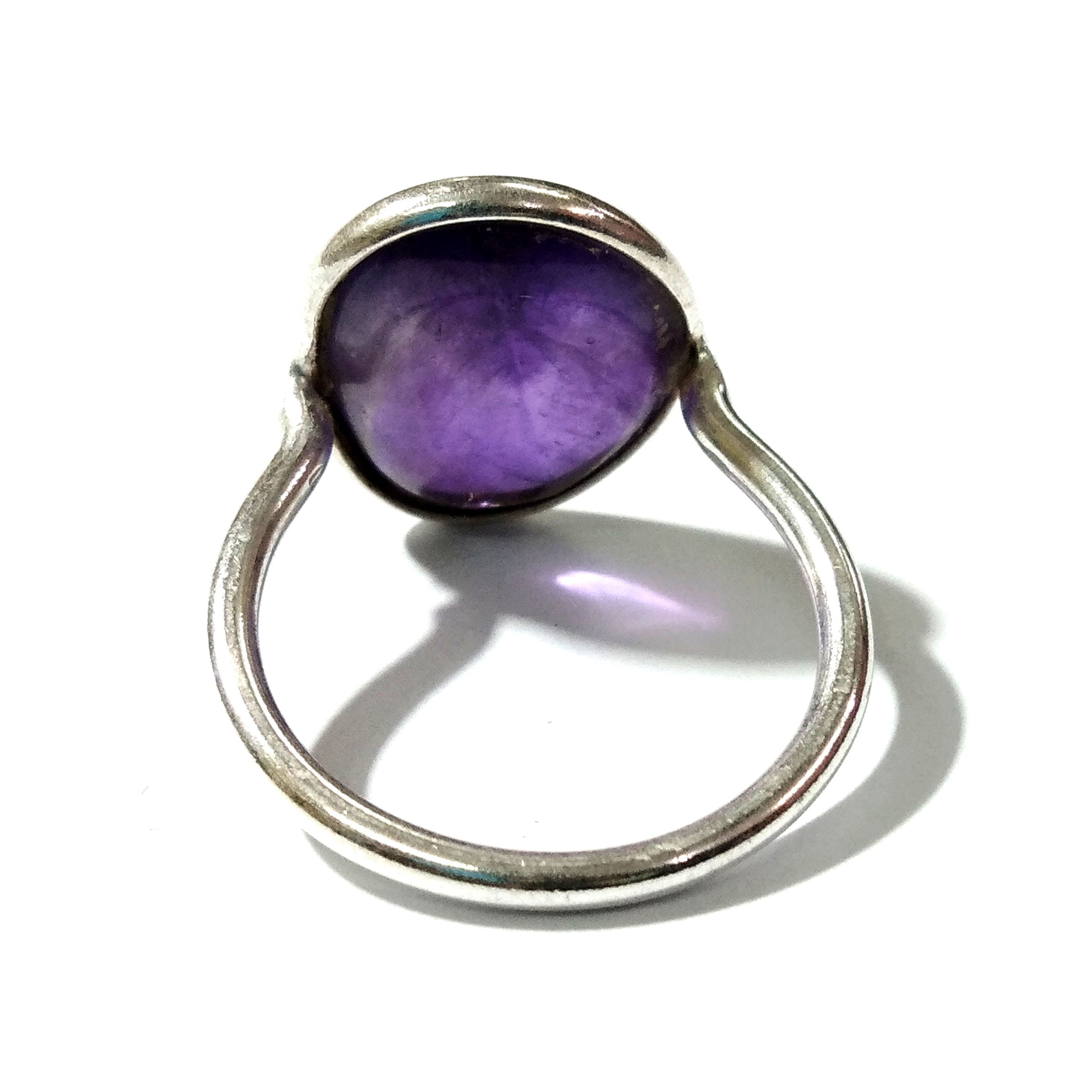 Natural Amethyst Slice Gemstone Ring, 925 Solid Starling Silver Ring, Handmade Ring, Nice Color Purple Amethyst Ring, Gift Wedding Ring